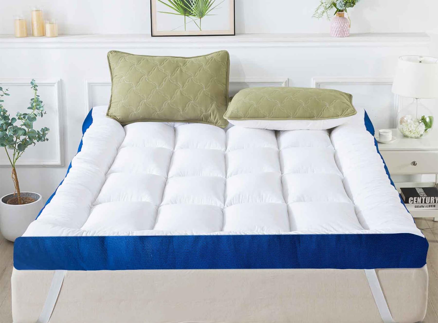 WhatsBedding bedroom setup showcases a cozy, improved sleep environment.