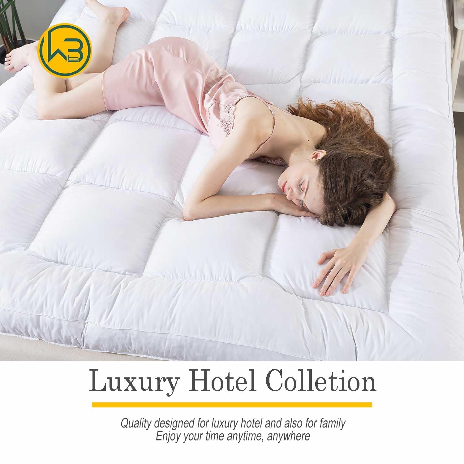 WhatsBedding breathable cotton top layer keeps you cool at night