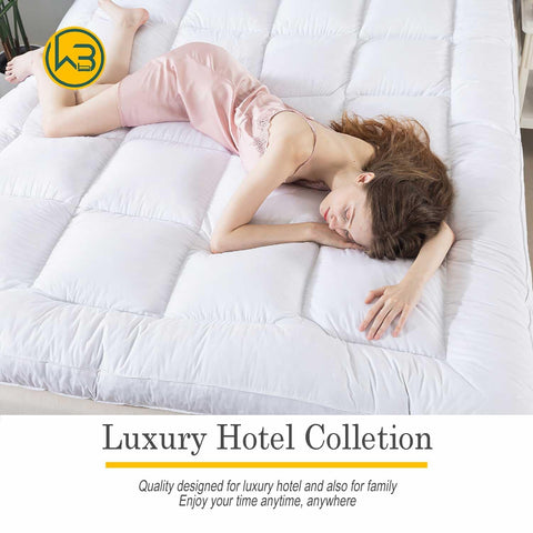 WhatsBedding breathable cotton top layer keeps you cool at night