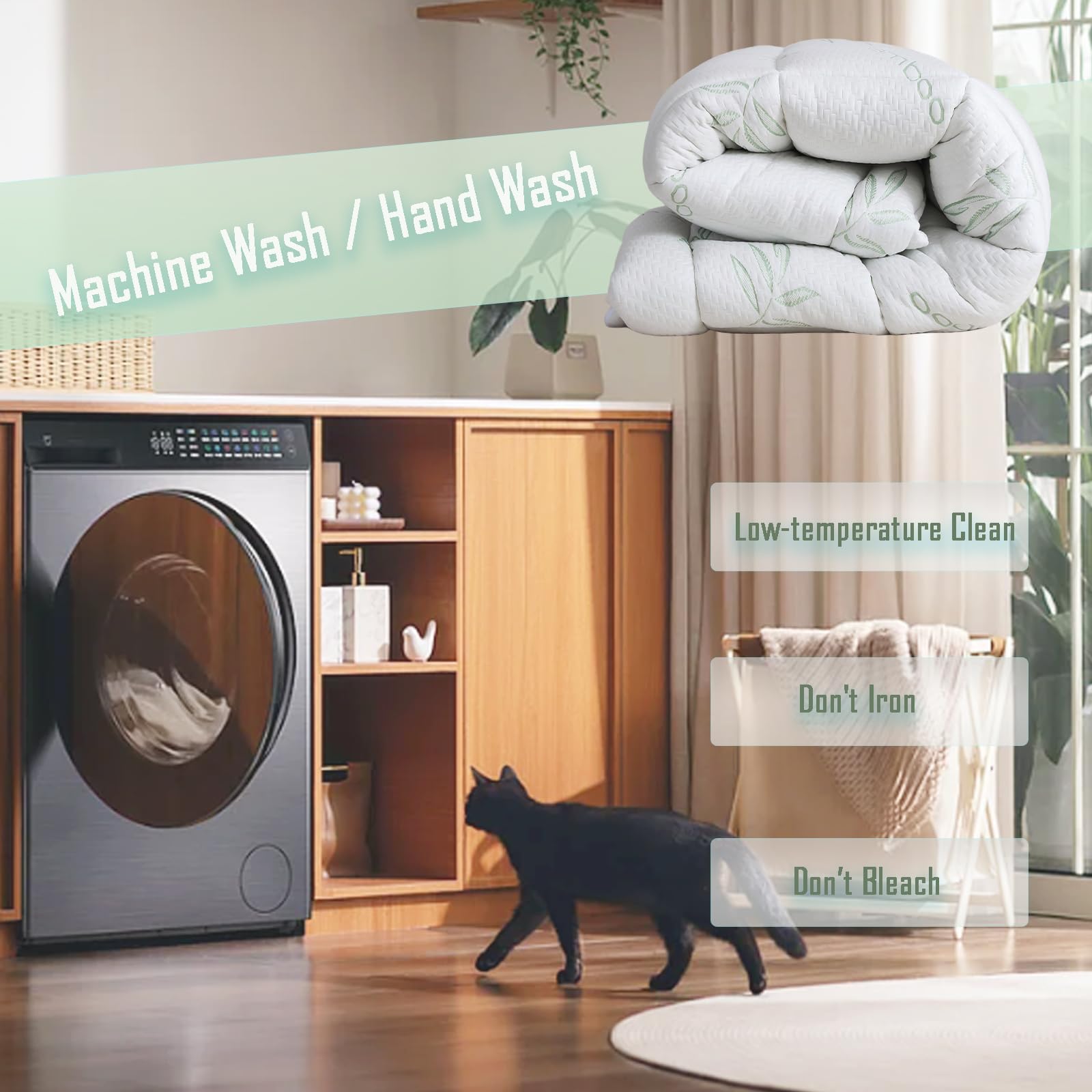 WhatsBedding Breathable top layer promotes airflow for cooler sleep