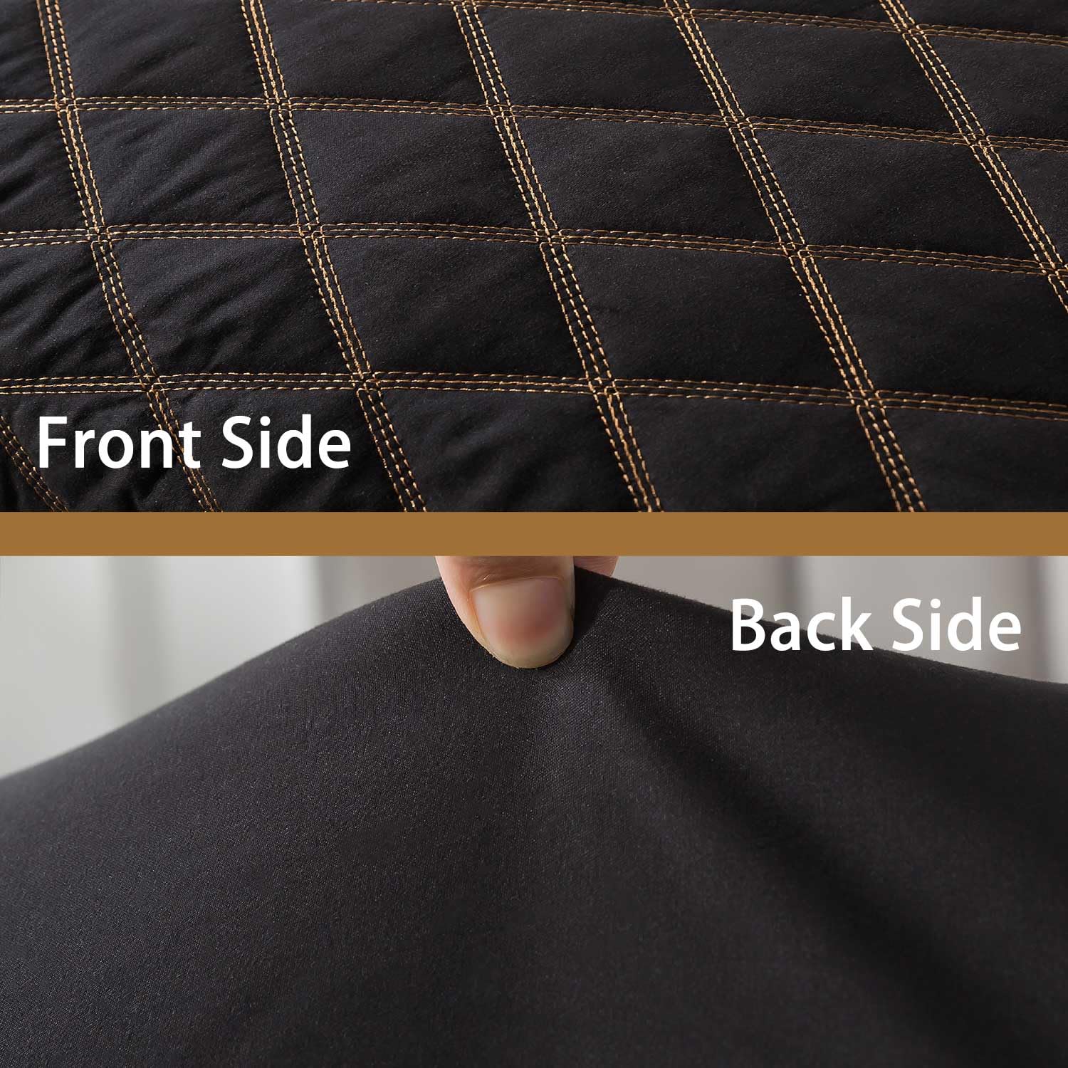 WhatsBedding diamond-quilted cover feels soft and breathable.