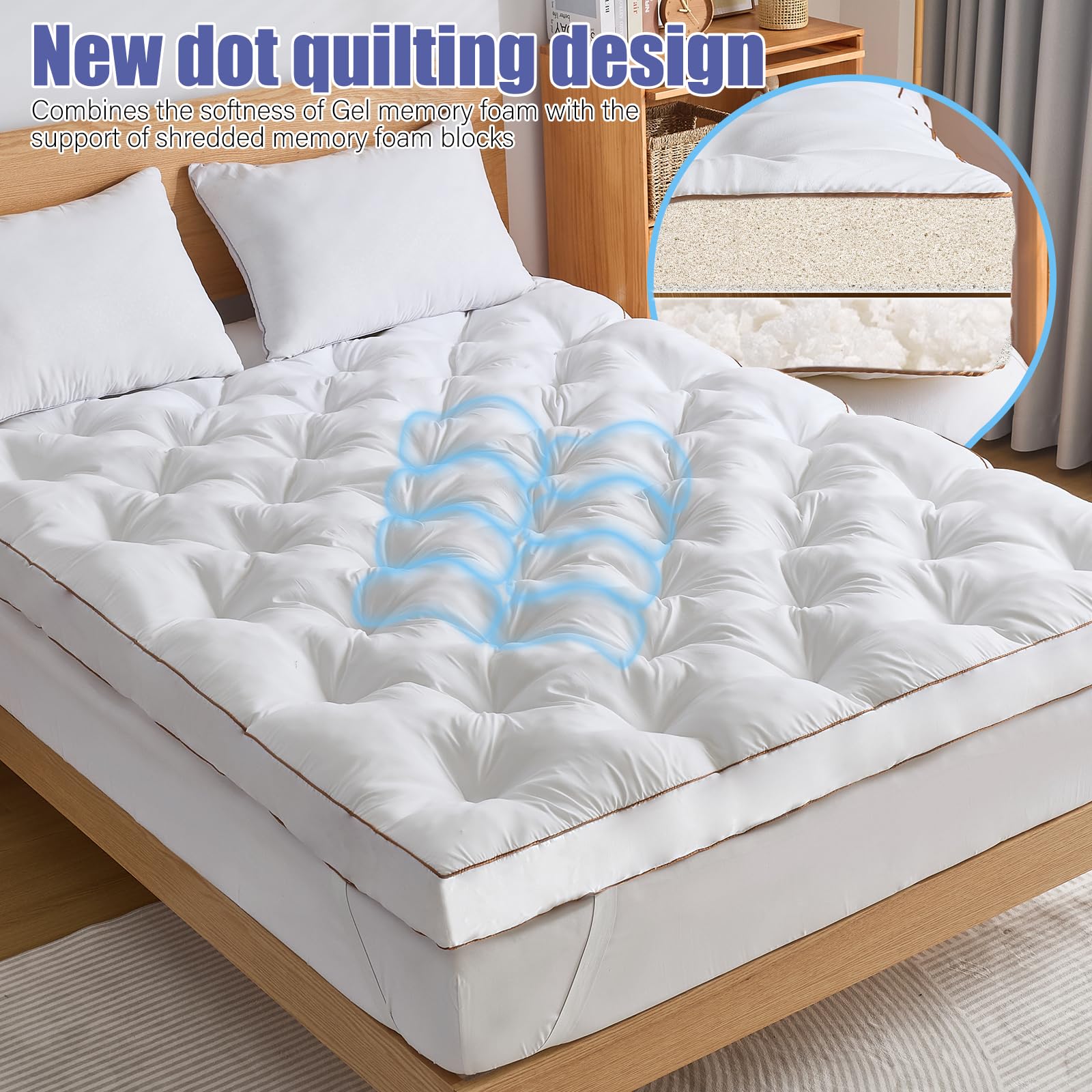 WhatsBedding fluffy comfort texture promises a soft, inviting sleep surface