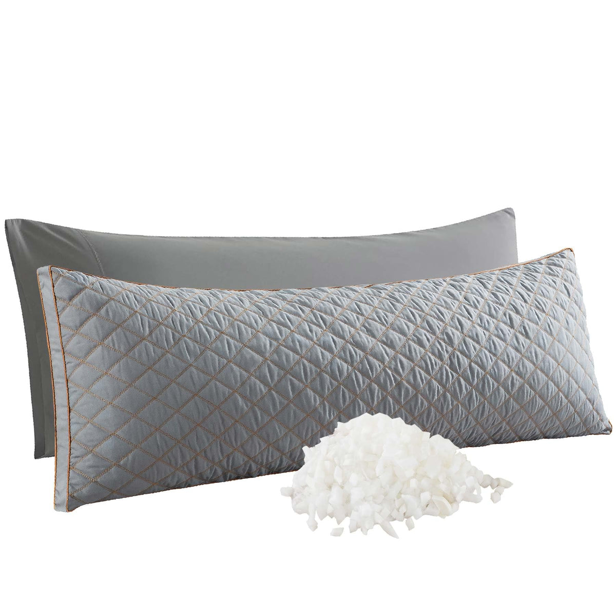 WhatsBedding memory foam body pillow used by adults for spine alignment and comfort