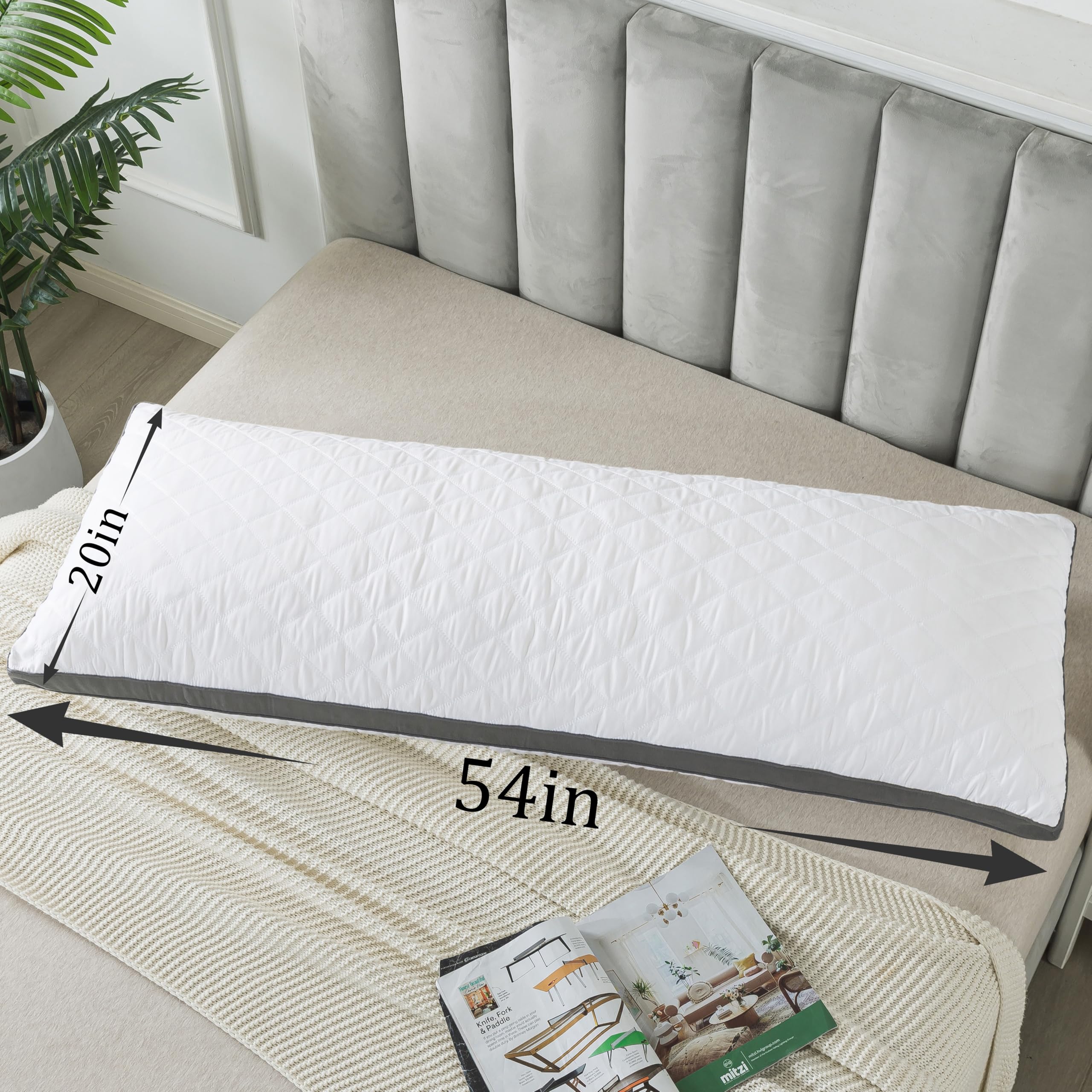 WhatsBedding memory foam body pillow fill detail for customizable support.