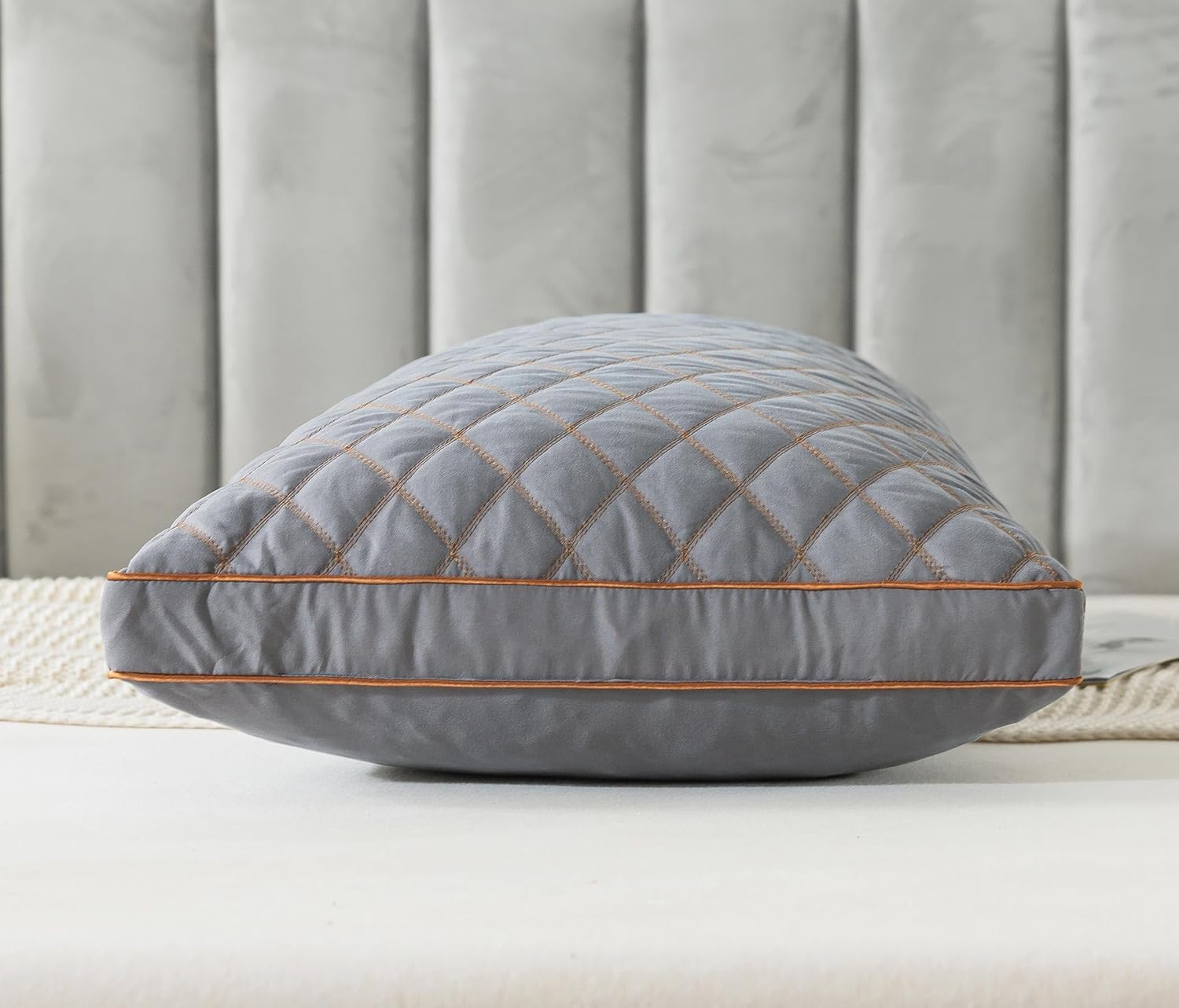 WhatsBedding long profile supports side and back sleepers with customizable fill