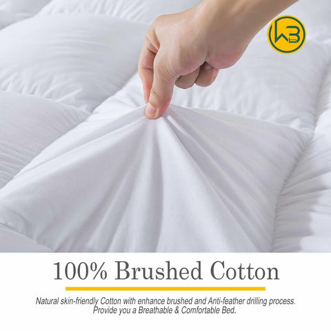 WhatsBedding memory foam-stuffed topper provides responsive support