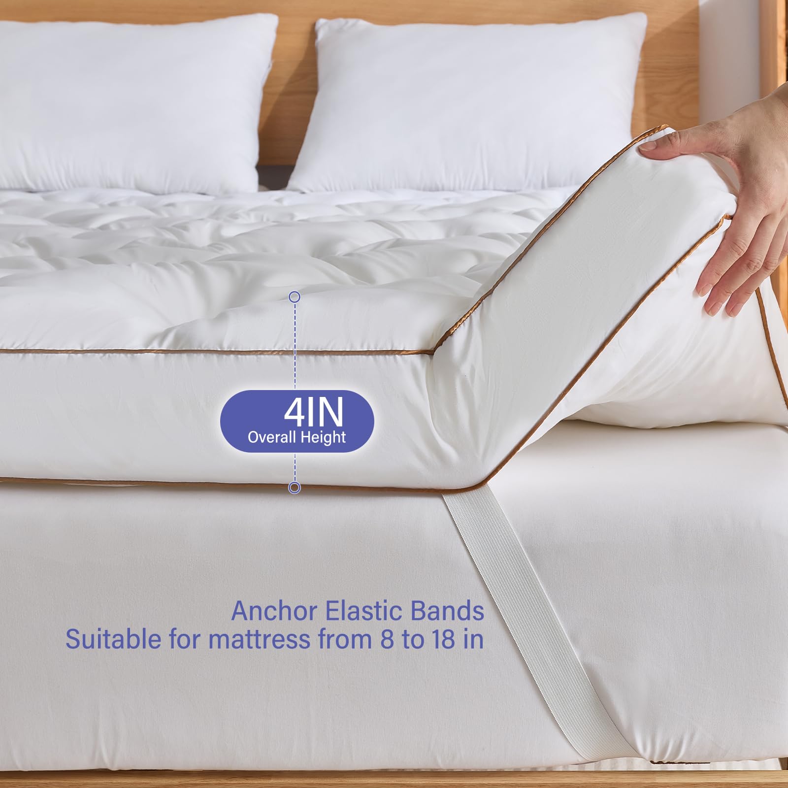 WhatsBedding shredded memory foam layer delivers plush softness with resilience