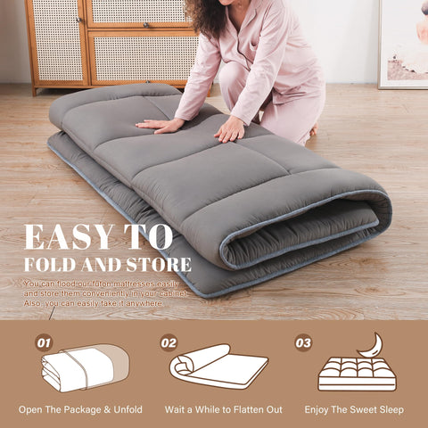 WhatsBedding twin-size 39 by 80 inches dimensions shown for roomy sleeping space