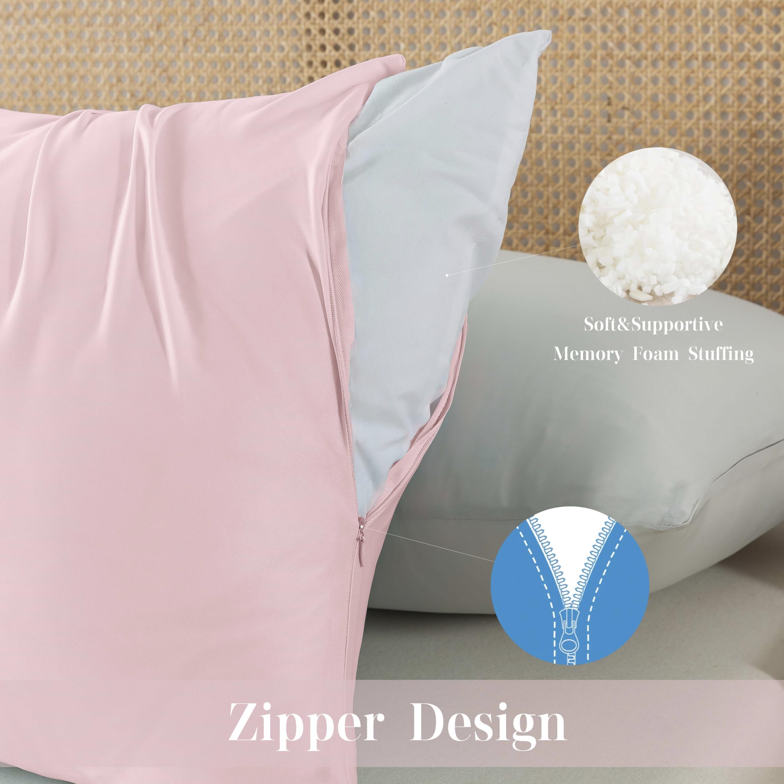 WhatsBedding vacuum-packed pillow arrives compactly and expands to full fluff.