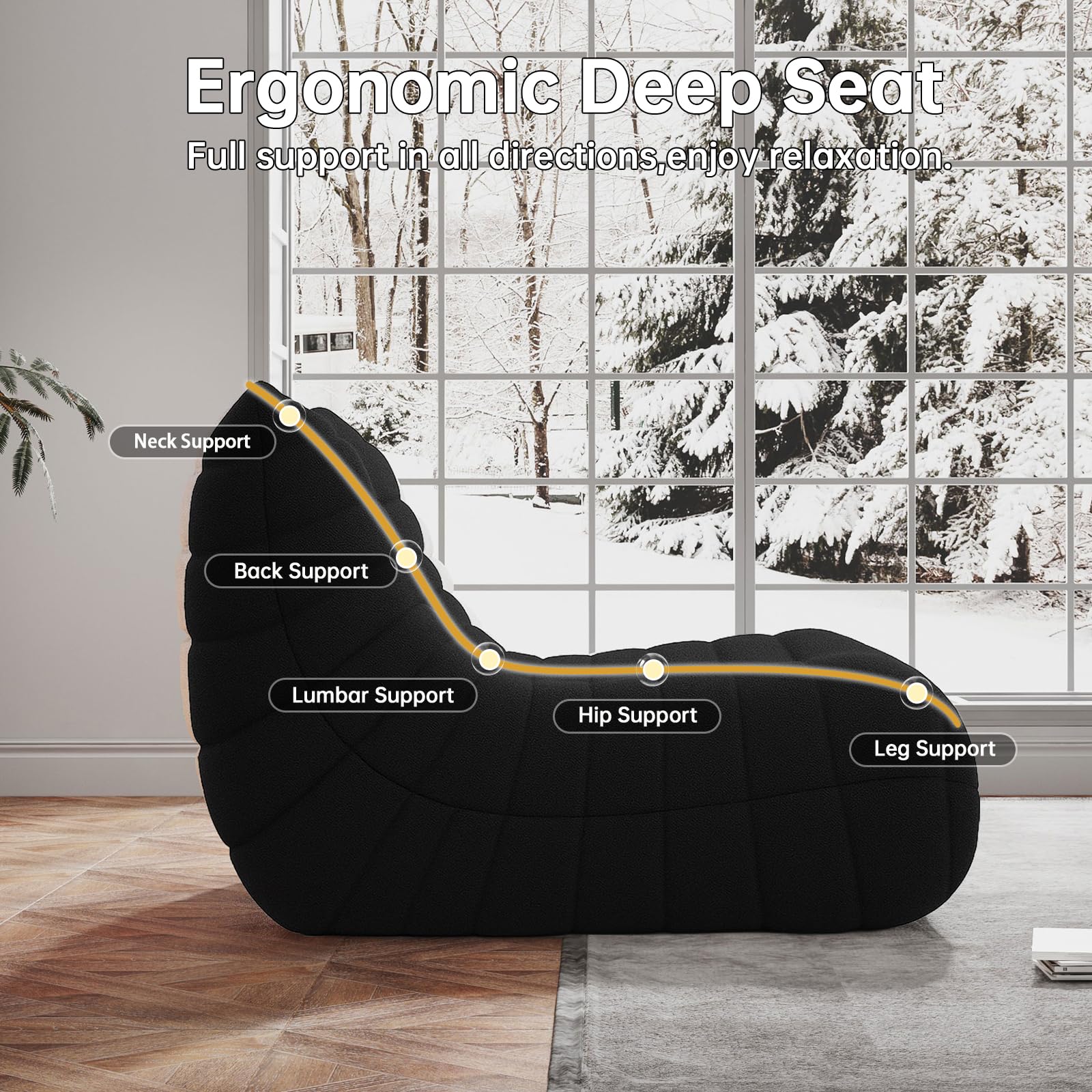 Cozy reading nook by WHGBJA made with plush teddy fabric, ideal for evenings