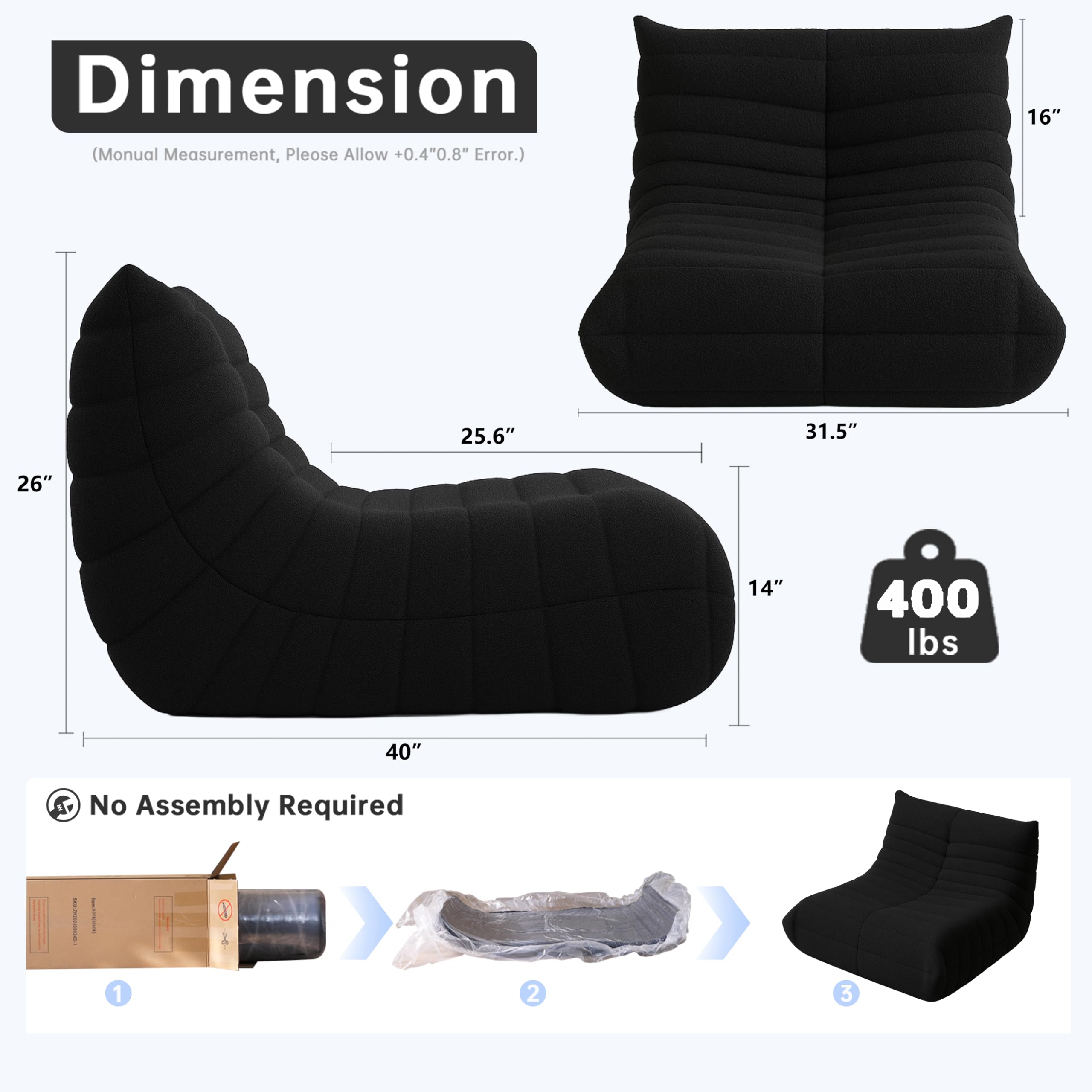 WHGBJA memory foam support promotes comfortable upright reading sessions