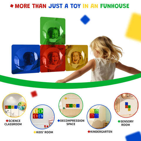 Whimtoyland blue bubble mirror invites imaginative play and focus