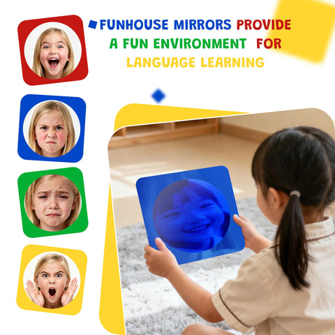 Whimtoyland green bubble mirror aids spatial awareness while exploring