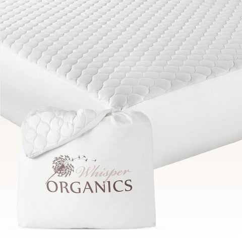 Whisper Organics 100% cotton mattress pad for cooler sleep