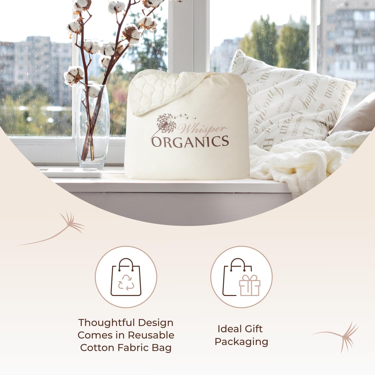 Whisper Organics machine washable pad simplifies care routines.