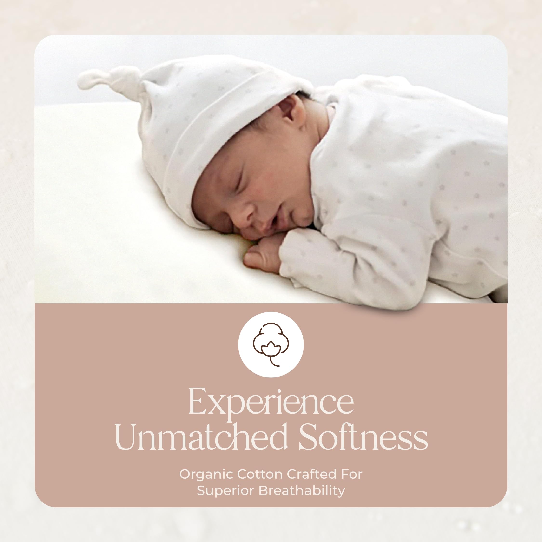 Whisper Organics pillow protector edge piping detail adds structured durability.