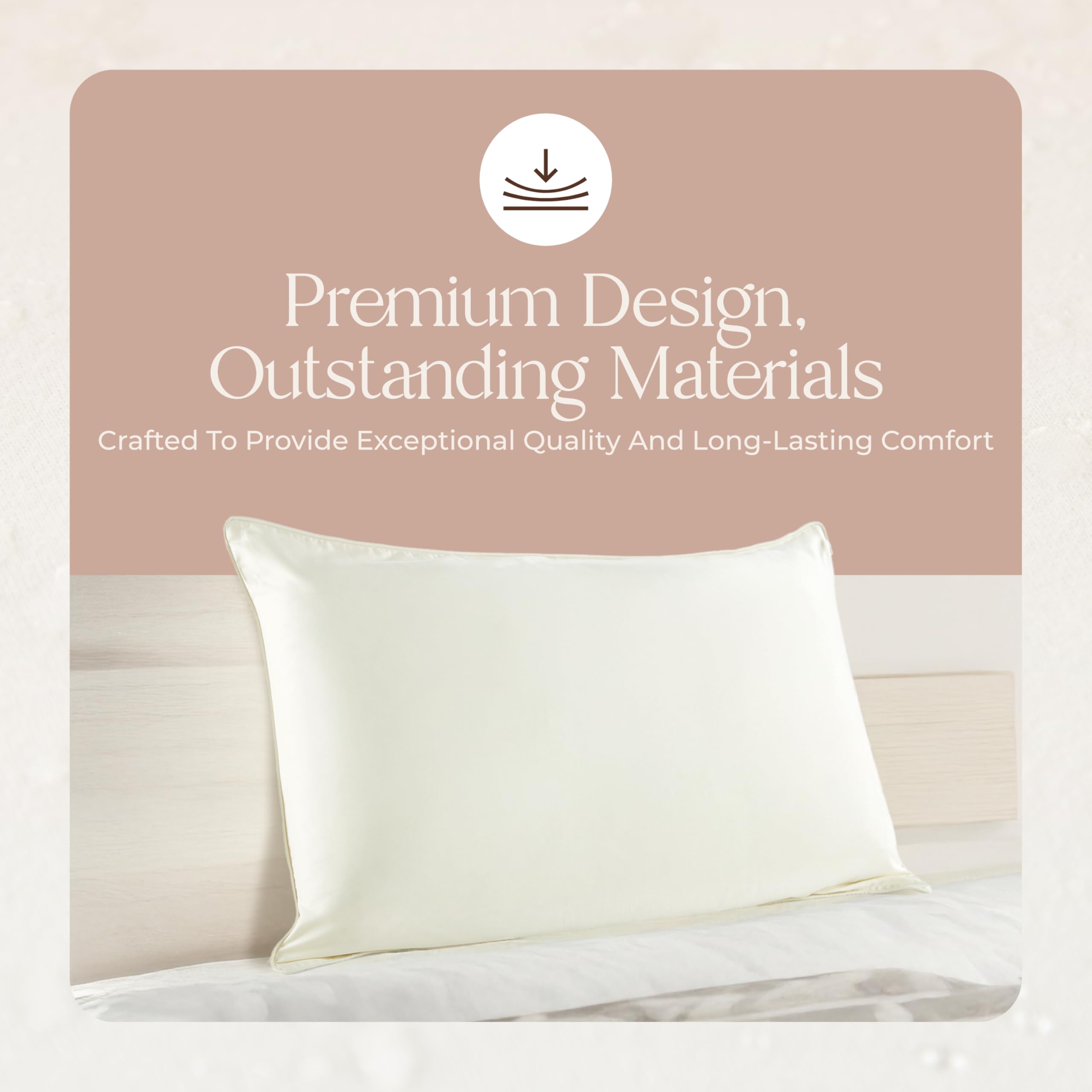 Whisper Organics pillow protector ivory bedroom setup complements any decor.