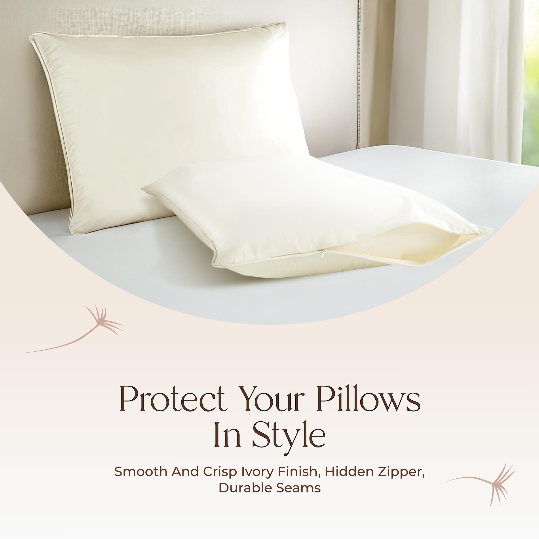 Whisper Organics pillow protector machine washable for easy care after use.