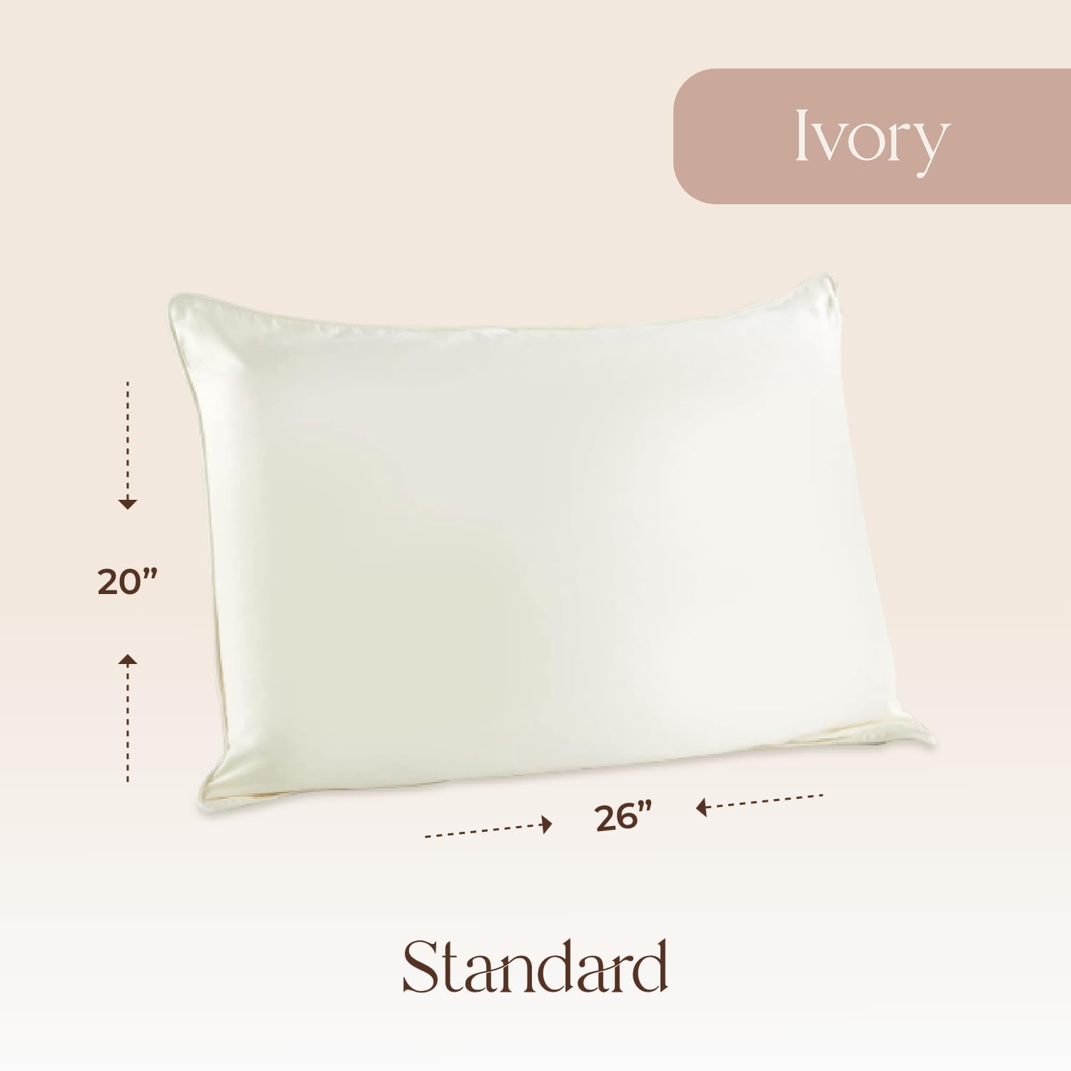 Whisper Organics pillow protector standard ivory breathable cover promotes airflow.