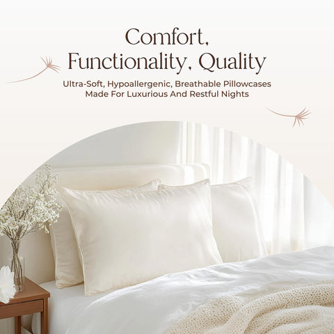 Whisper Organics pillow protector zipper closure keeps dirt and moisture out.