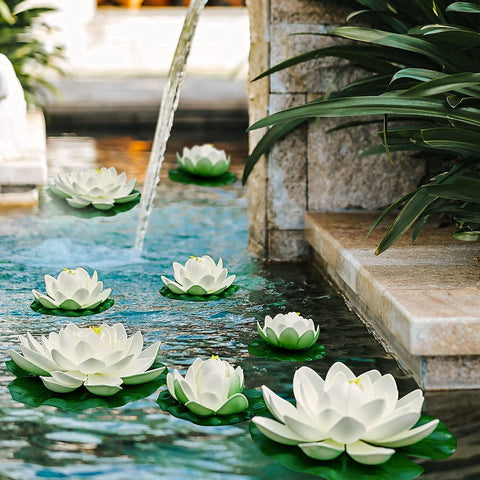 WhistenFla foam lotus pond decor elevates garden water features.