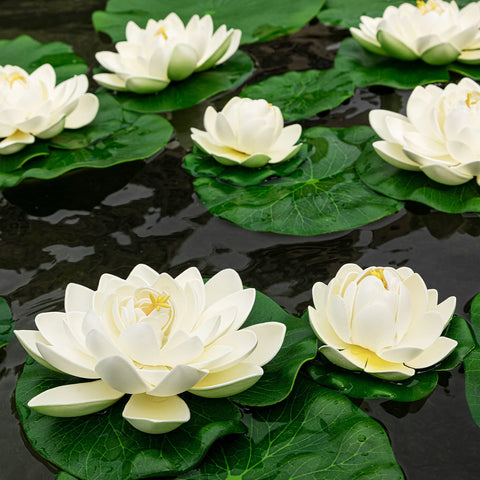 WhistenFla lotus foam decor ideal for koi-friendly ponds.