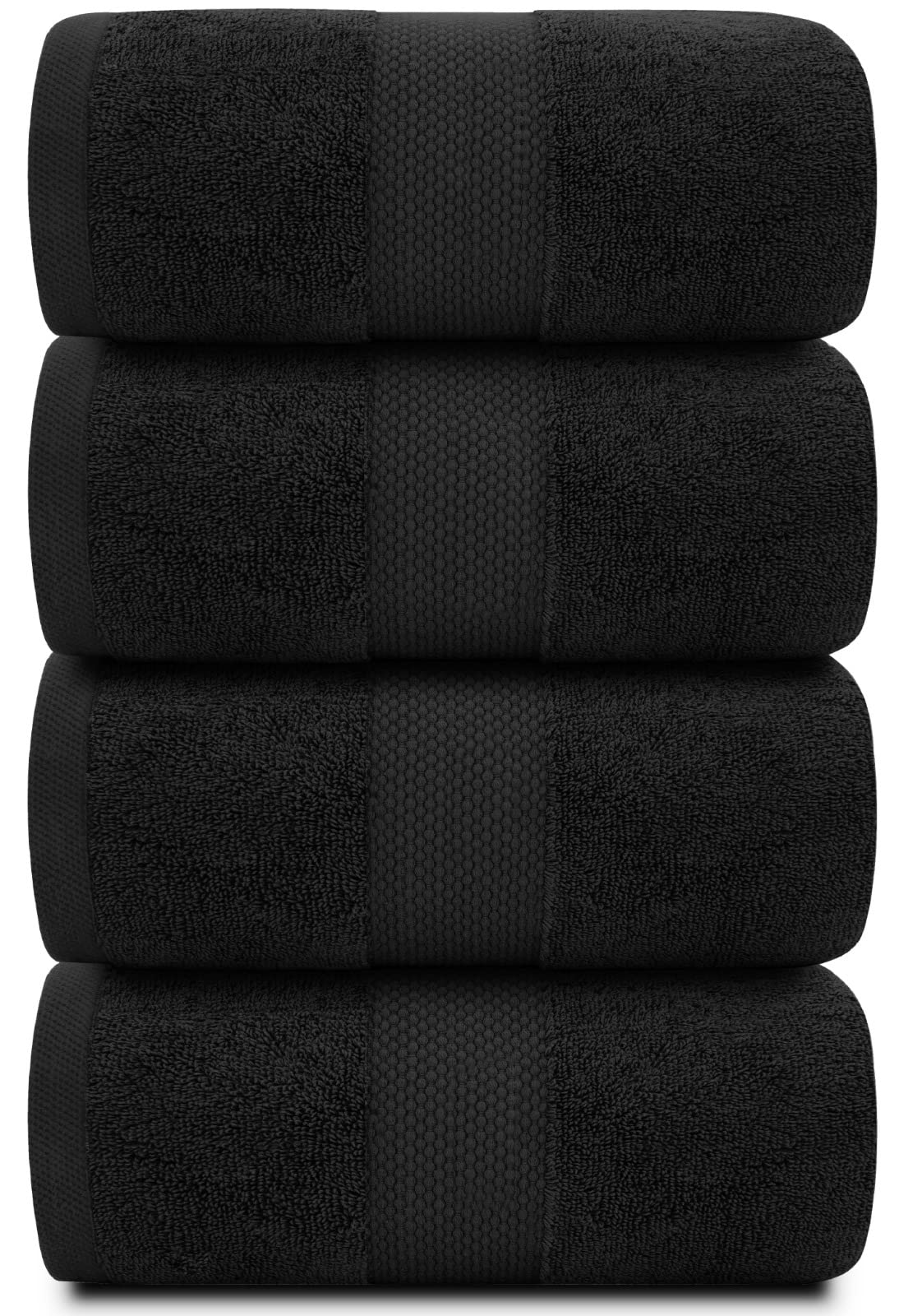 White Classic 2-ply absorbent bath towels, front view showing plush thickness