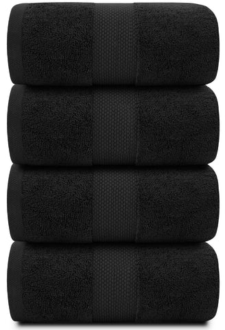White Classic 2-ply absorbent bath towels, front view showing plush thickness