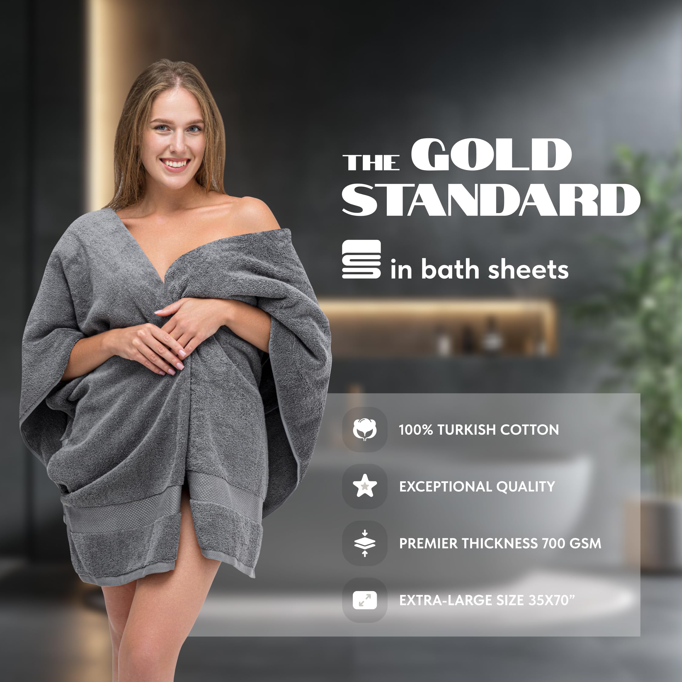 White Classic 35x70 bath towel close-up showing ultra-soft cotton fibers for maximum comfort.
