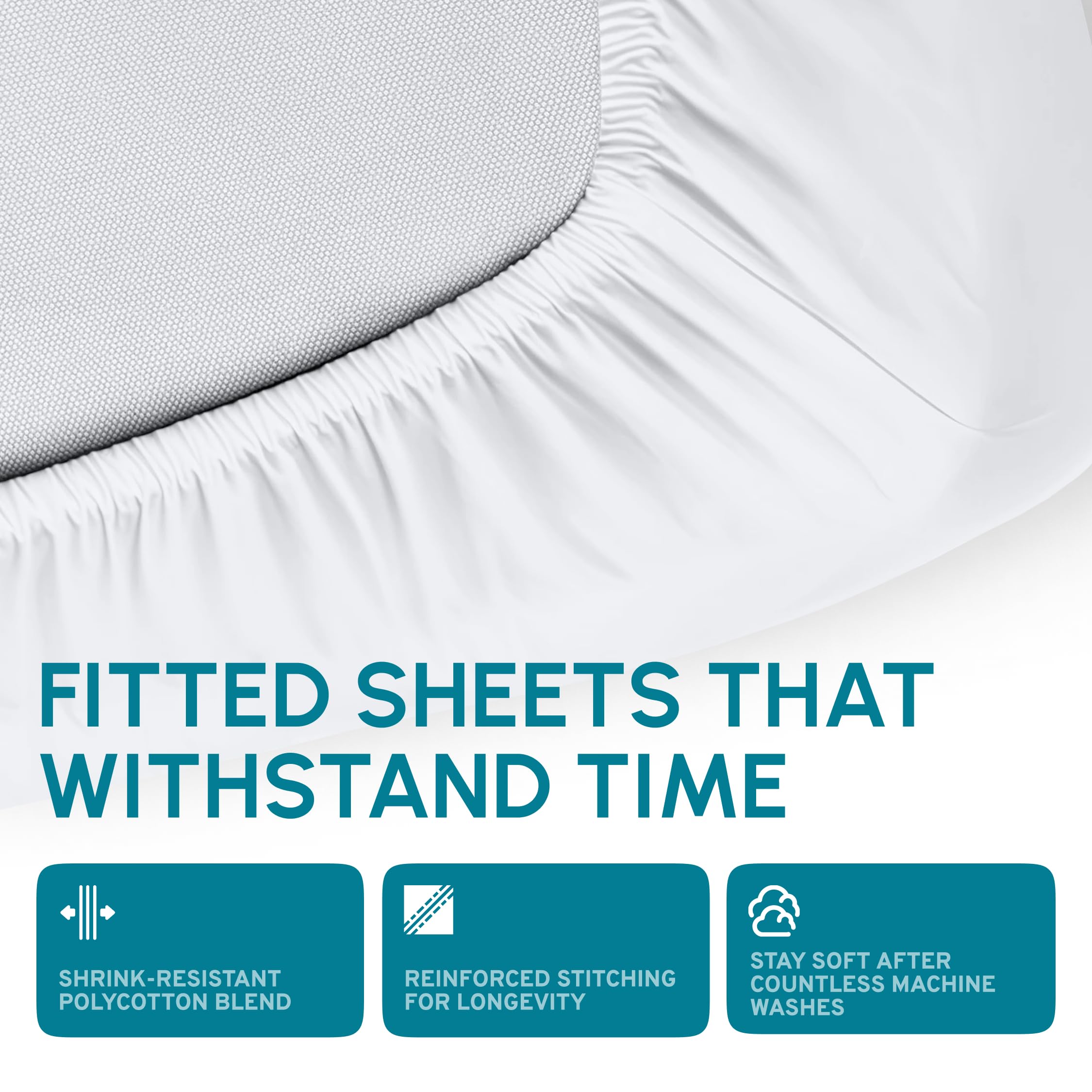 White Classic size 36x80x9 inches fits standard hospital beds.
