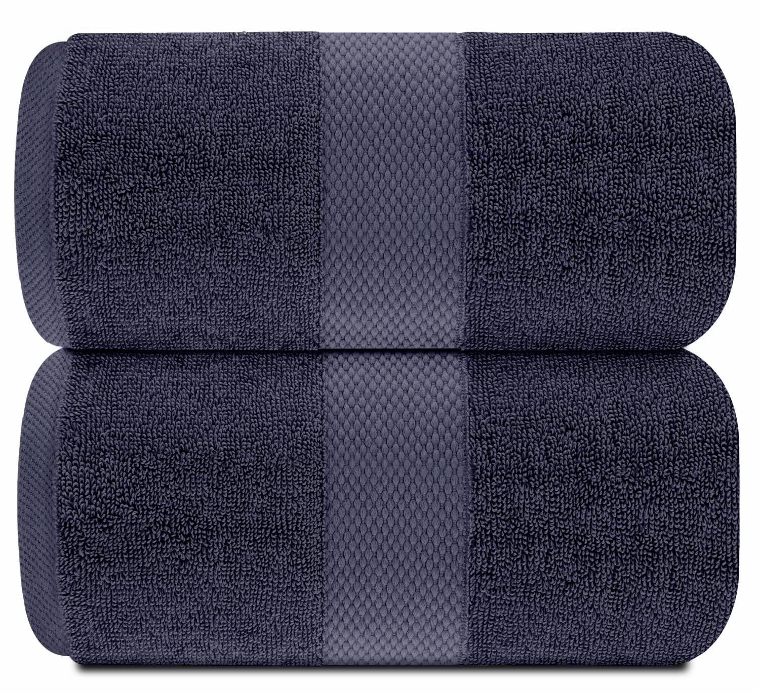 Close-up of 650gsm long-staple cotton fibers in White Classic towel.