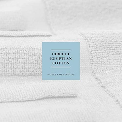 White Classic absorbent cotton mat drying feet quickly after shower or bath.