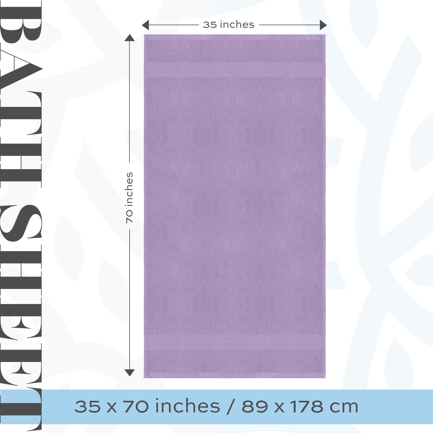 White Classic bath sheet showing high absorbency and quick-dry performance.