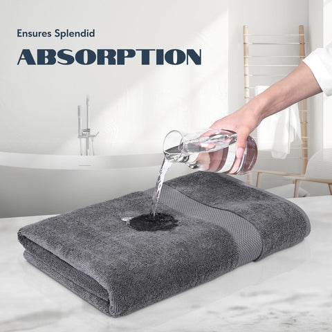 White Classic absorbent quick-dry towel showing high absorbency for fast drying.