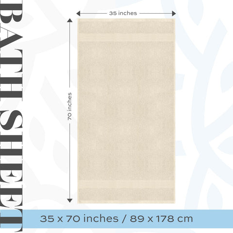 White Classic thick bath sheet highly absorbent and quick-dry for everyday routines.