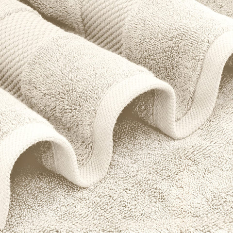 White Classic bath sheet with double-needle stitching for durable edges.