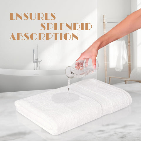 White Classic bath sheet features a lint-free finish for clean skin and clothes.