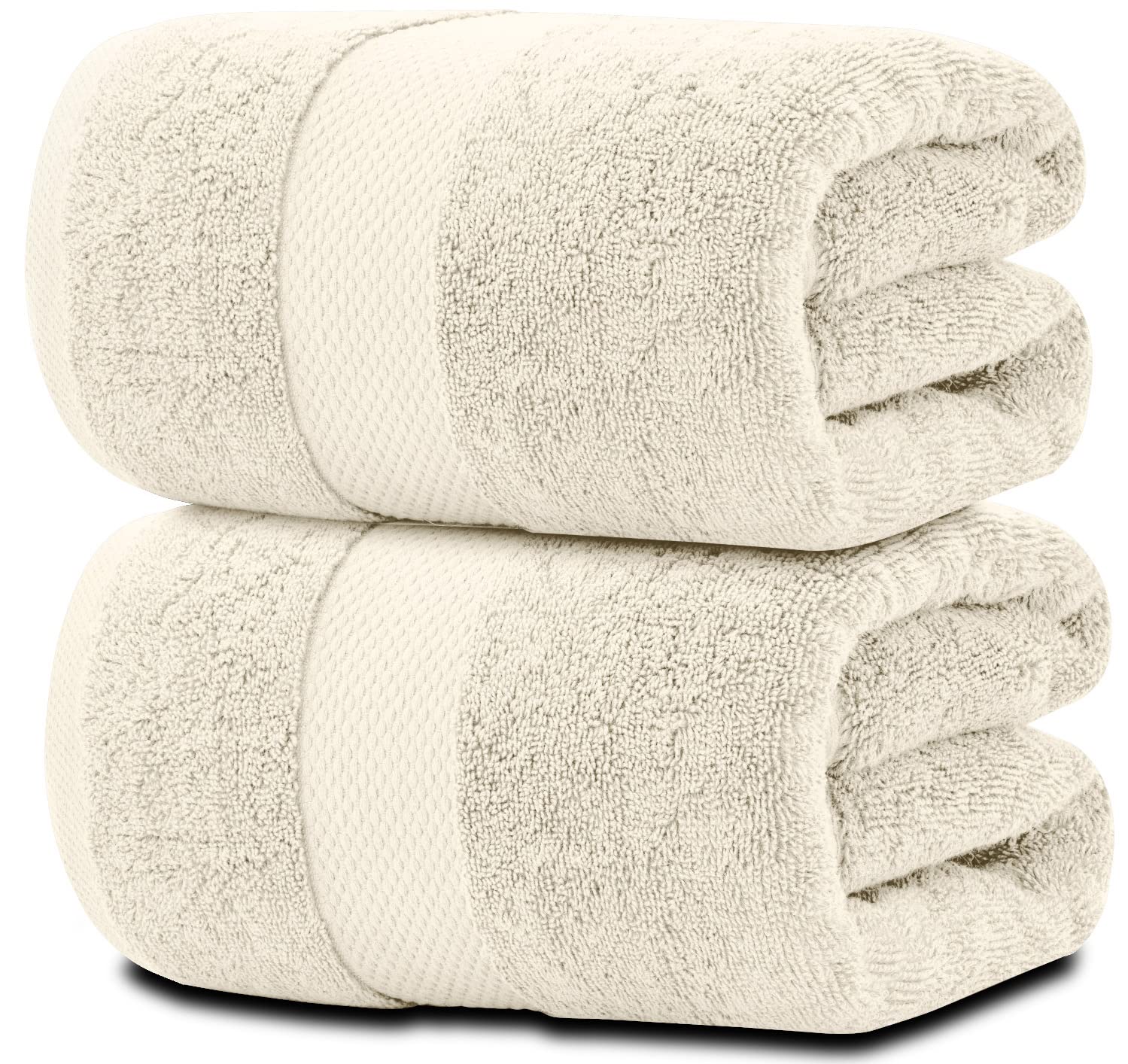 White Classic oversized 35x70 ivory bath sheet for wrap-around luxury.