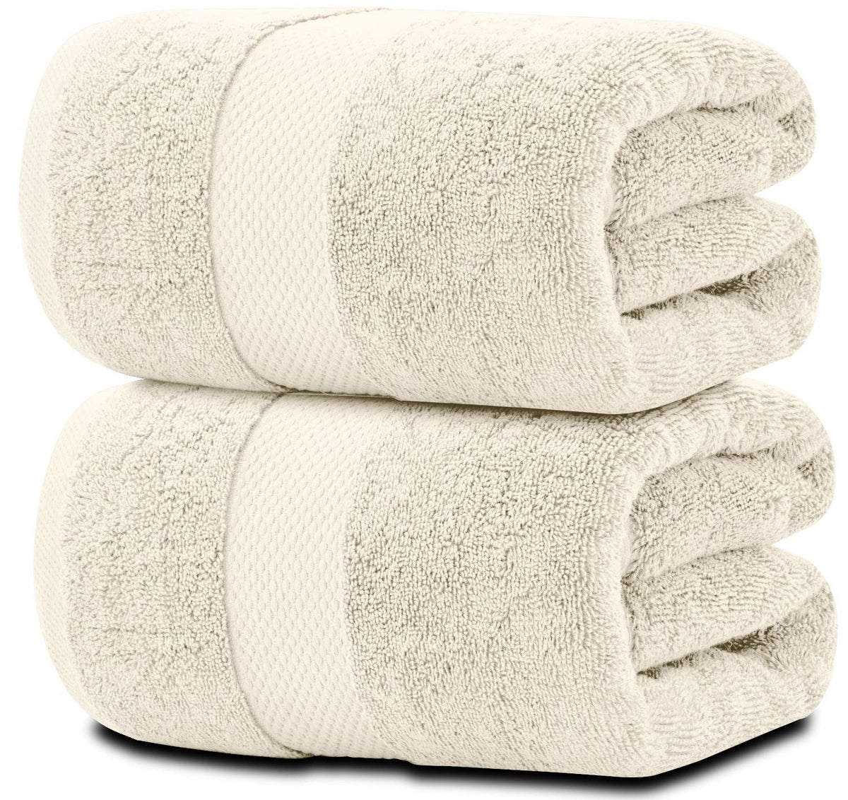 White Classic oversized 35x70 ivory bath sheet for wrap-around luxury.