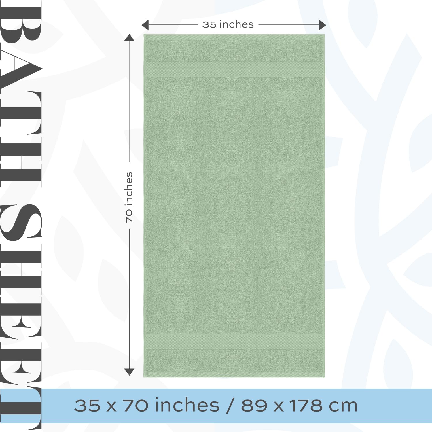 White Classic bath sheet dries quickly and absorbs well after showers
