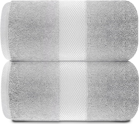 White Classic bath sheets 35x70 inches close-up weave shows plush softness and quick-dry potential.