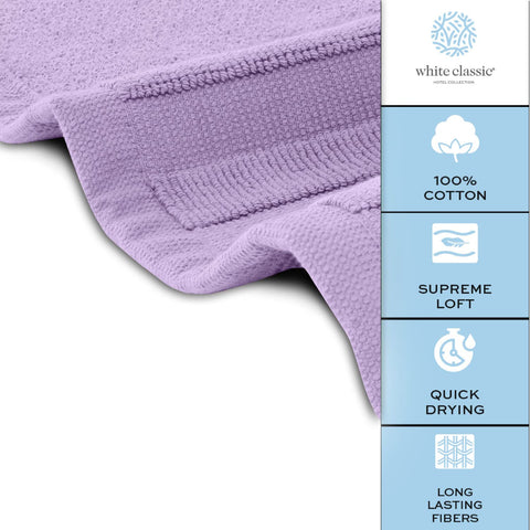 White Classic color options display for luxury bath mats.