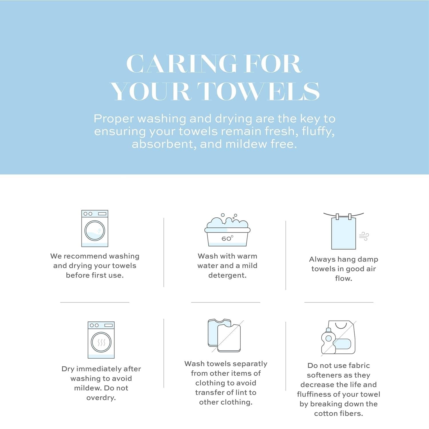 Dorm room ready White Classic towels offering soft, easy-care essentials.