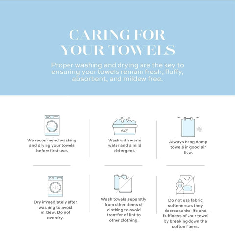 Dorm room ready White Classic towels offering soft, easy-care essentials.