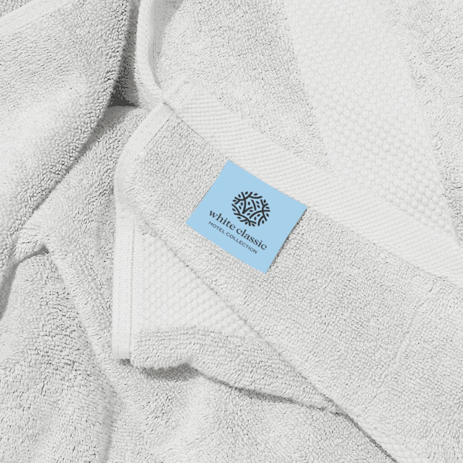 White Classic double-needle stitching detail emphasizes durability and fray resistance.