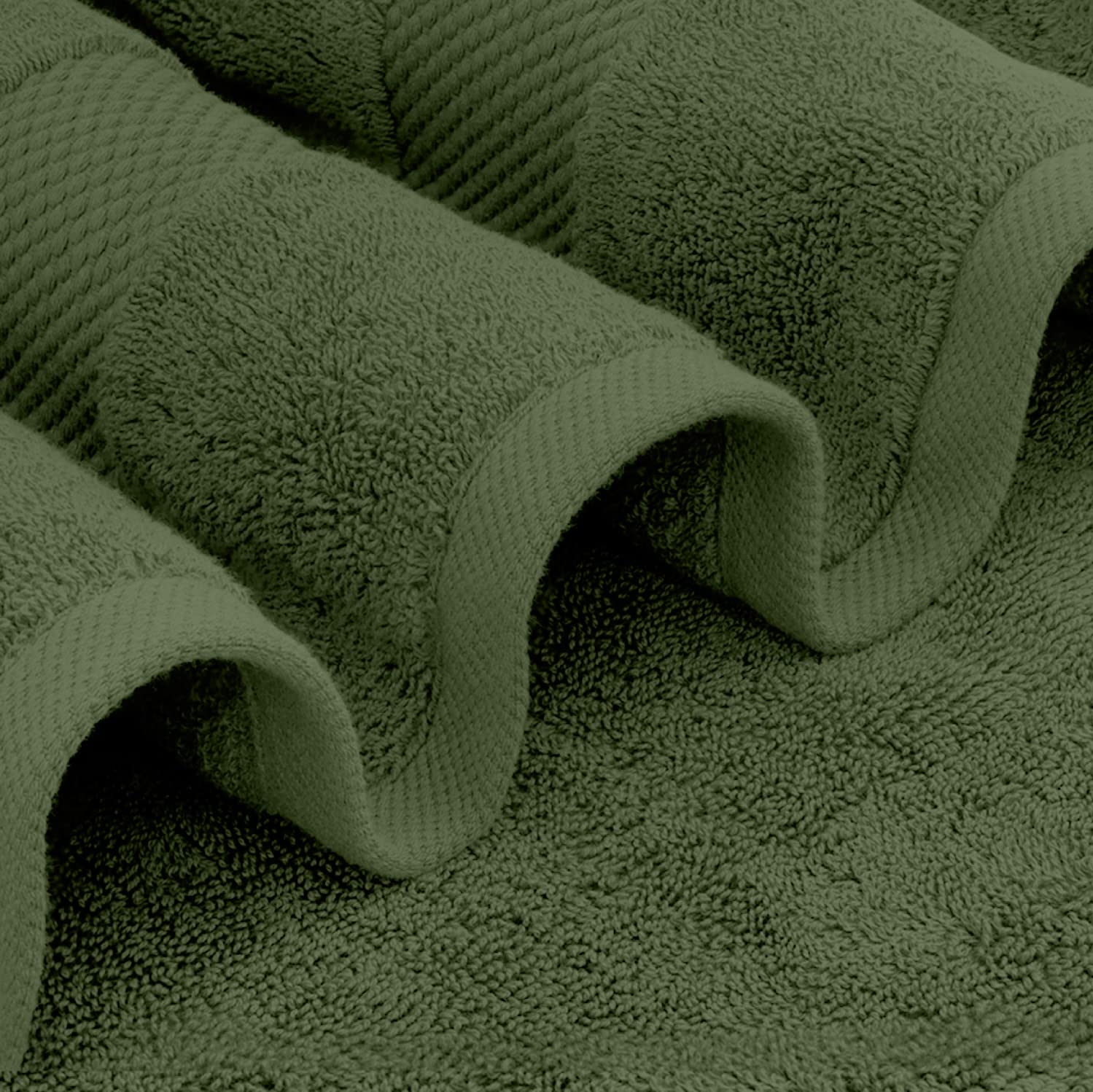 White Classic towel with double-stitched edges for durability