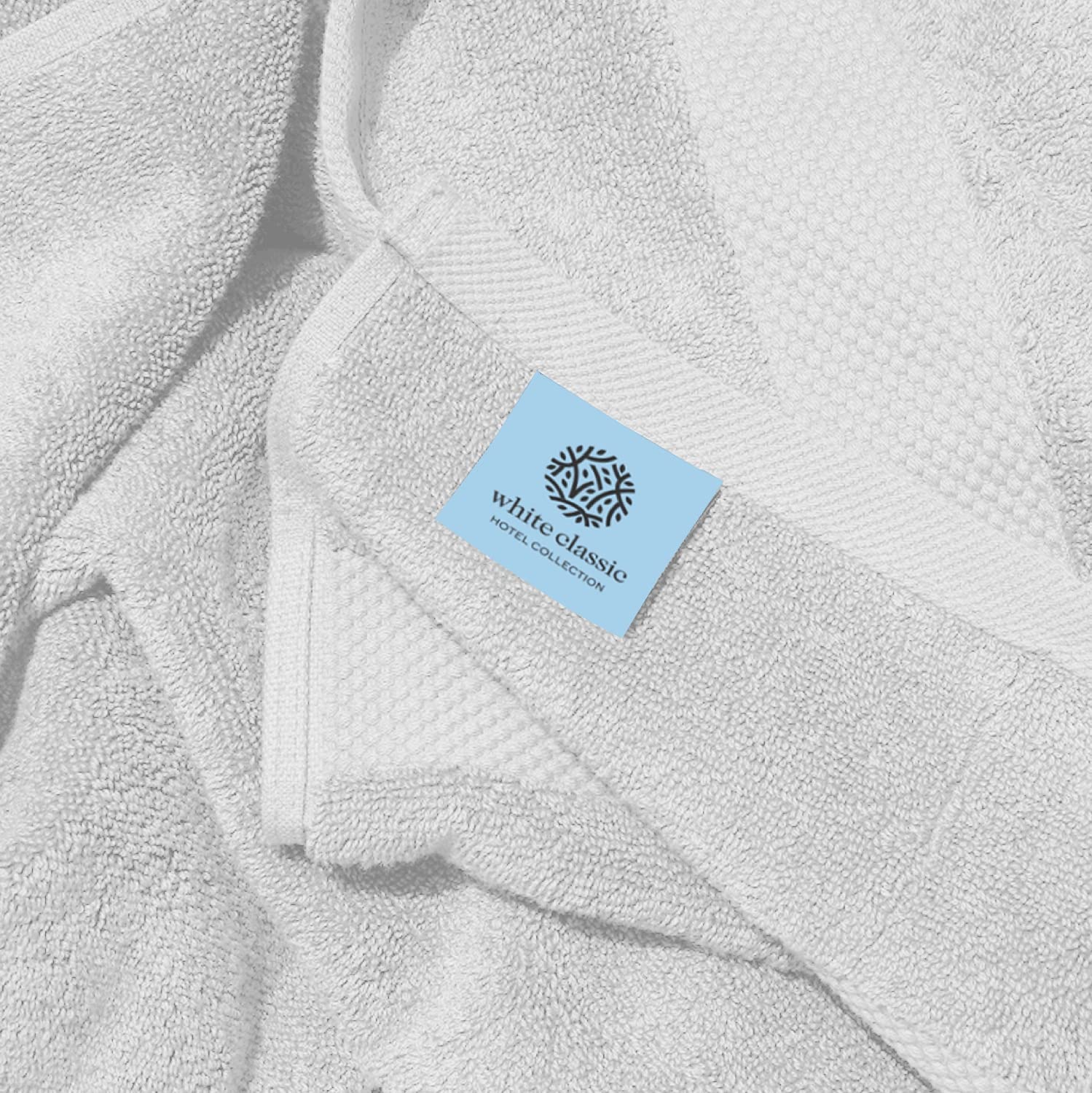 White Classic durable double-stitched edges underscore long-lasting performance.