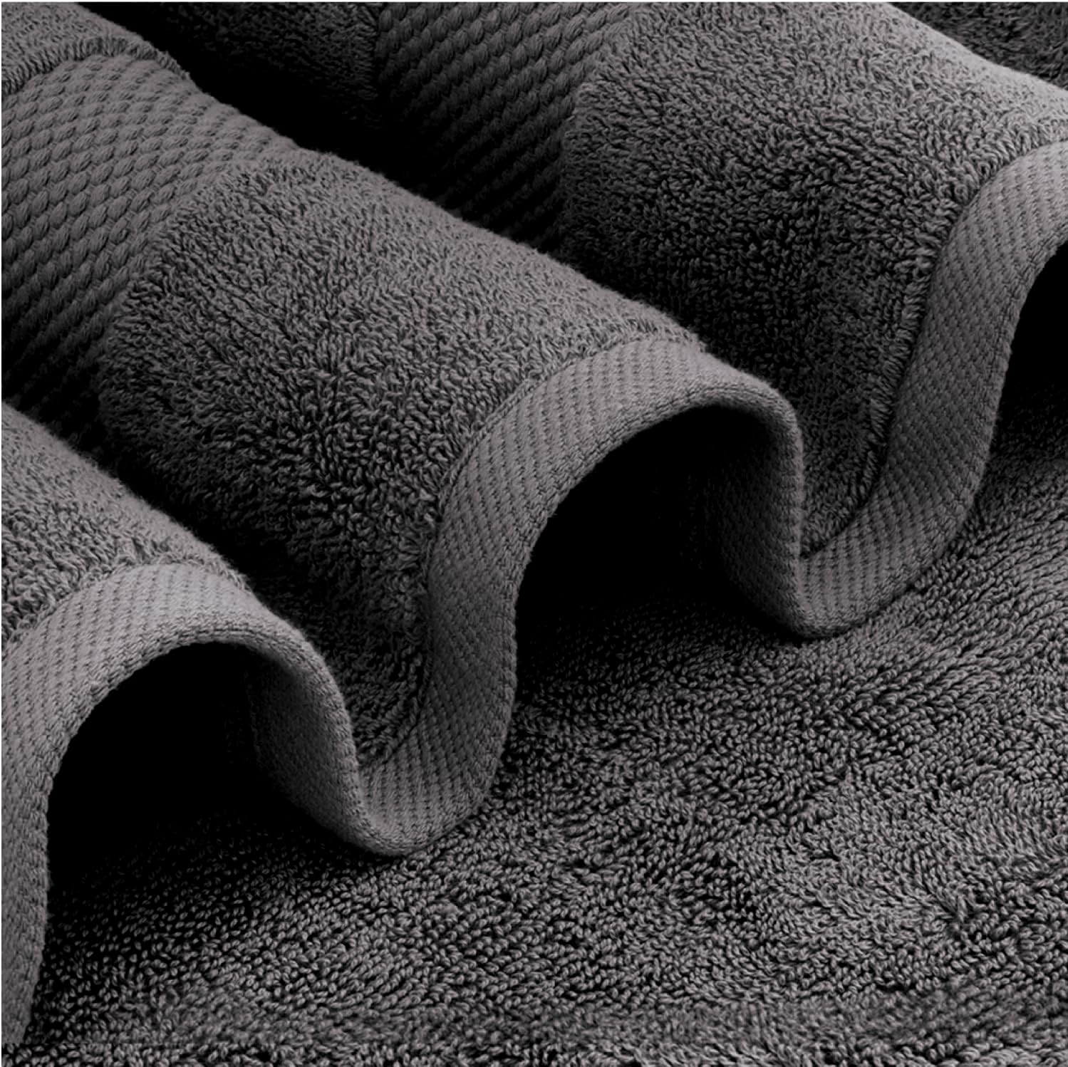 White Classic towel with reinforced double-needle stitching guarding against fraying.