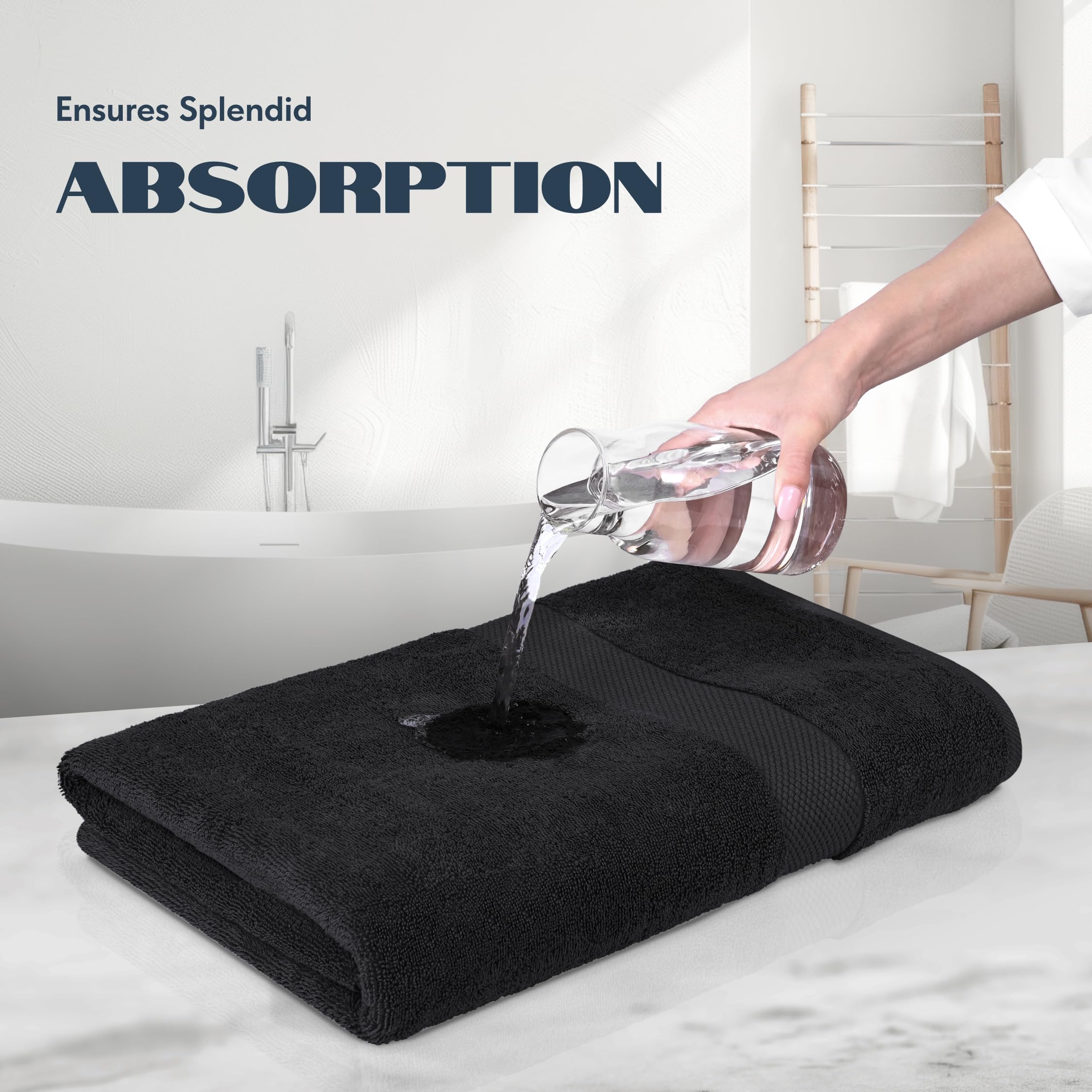 White Classic fast-drying, lint-free towel ideal for busy mornings