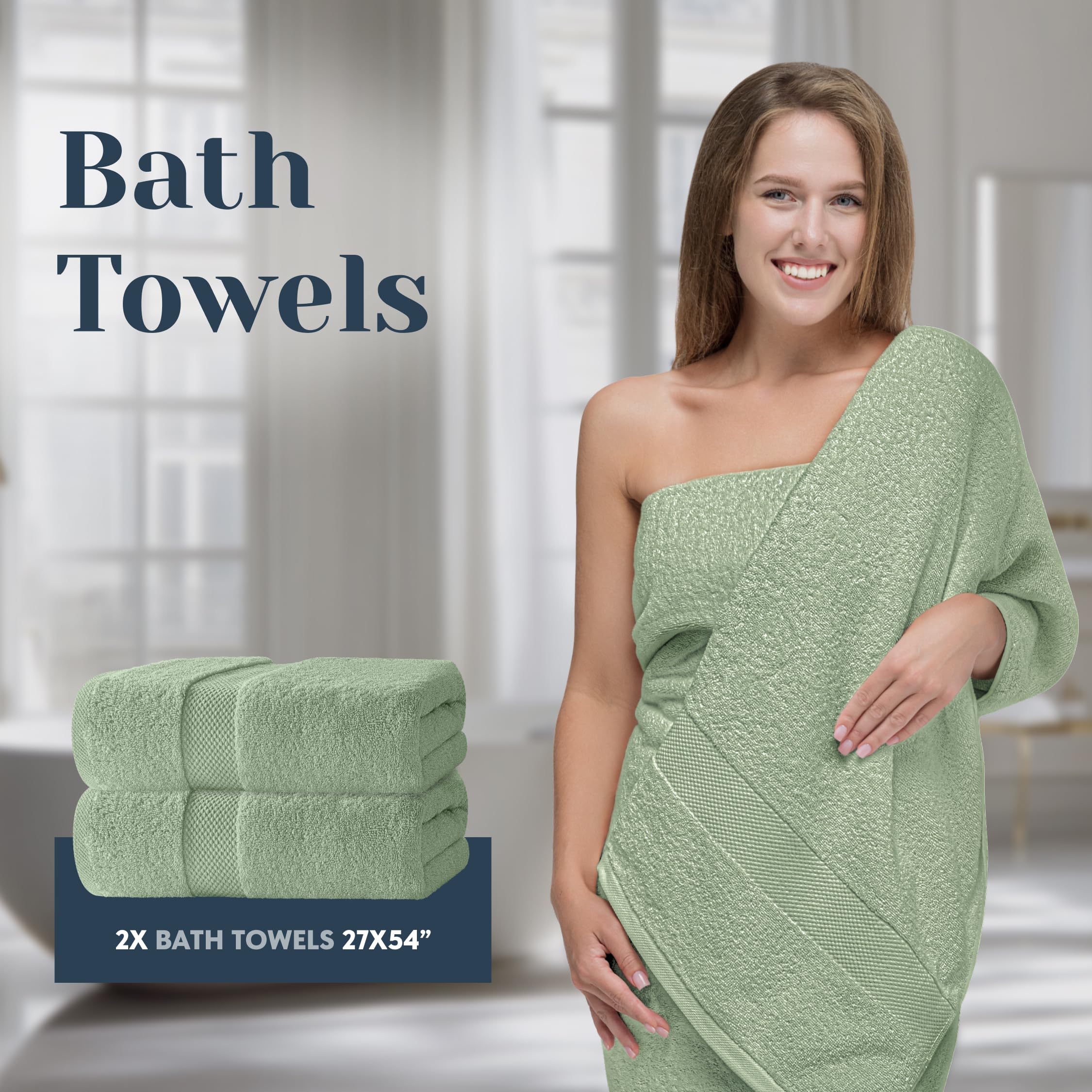 White Classic hand towels 16x30 inches for everyday bathroom tasks.